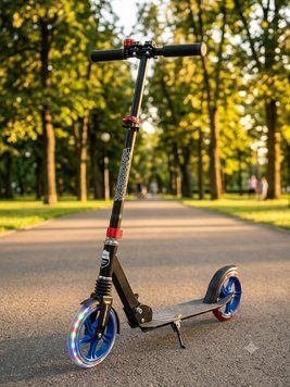 двоколісний самокат Amigo Sport Groove Glider Black/Blue, колеса 20 см з амортизатором P-0001 фото