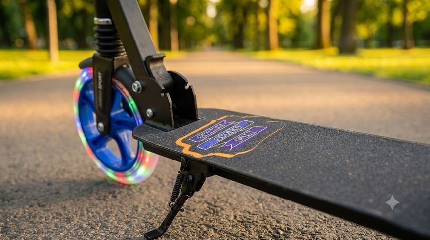 двоколісний самокат Amigo Sport Groove Glider Black/Blue, колеса 20 см з амортизатором P-0001 фото